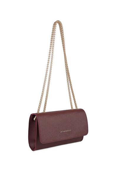 Laura Ashley Geanta crossbody din piele saffiano ecologica, cu bareta din lant Femei