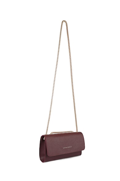 Laura Ashley Geanta crossbody din piele saffiano ecologica, cu bareta din lant Femei