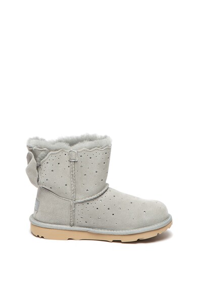 UGG Ghete impermeabile din piele intoarsa, cu aplicatie cu funda Mini Bailey Fete