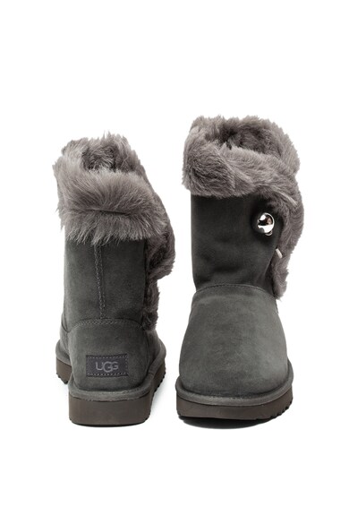 UGG Ghete de piele intoarsa cu garnitura de piele de oaie Classic Fluff Femei