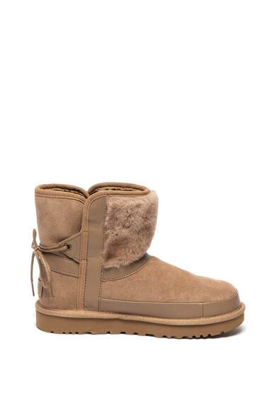 UGG Classic rövid szárú nyersbőr és bőr bebújós csizma női