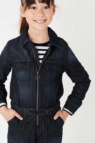 Marks & Spencer Salopeta de denim cu buzunare pe piept Fete