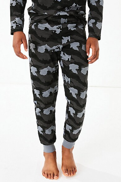 Marks & Spencer Set de pijamale cu model camuflaj - 4 piese Baieti