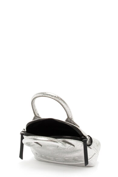 Diesel Geanta crossbody de piele cu aspect metalizat Femei