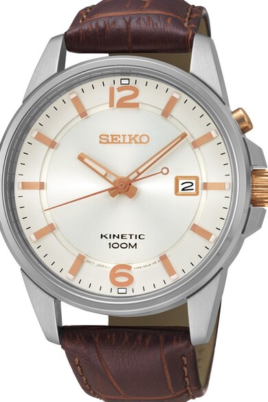 Seiko Ceas kinetic cu o curea de piele Barbati