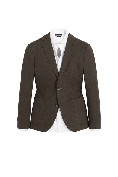 Mango Sacou slim fit cu model houndstooth Patagalo Barbati