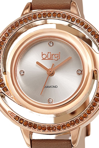 BURGI Ceas analog decorat cu cristale Swarovski® si diamante Femei