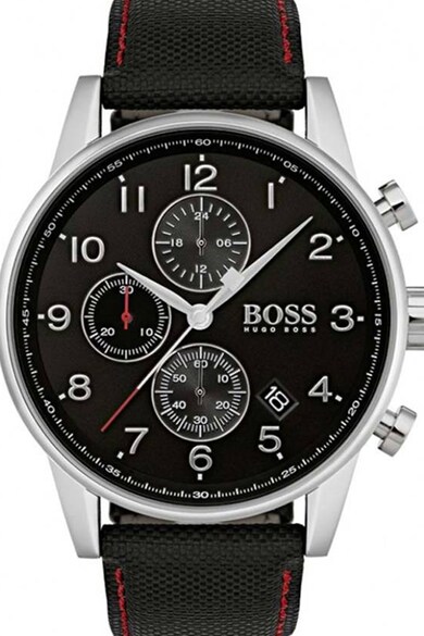 HUGO BOSS Chrono bőrszíjas karóra férfi