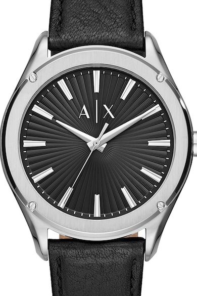 ARMANI EXCHANGE Kerek karóra bőrszíjjal férfi