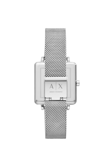 ARMANI EXCHANGE Ceas patrat cu bratara metalica cu aspect de plasa Femei