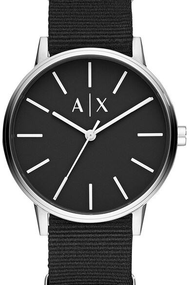 ARMANI EXCHANGE Kerek karóra vászonszíjjal férfi