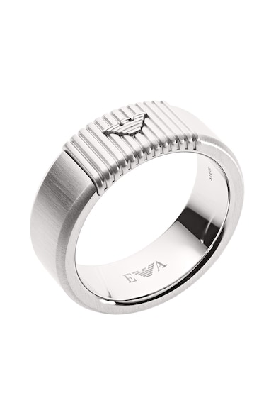 Emporio Armani Стоманен пръстен с лого Мъже