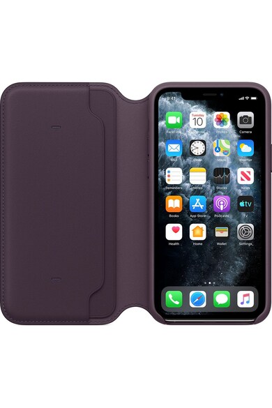 Apple Husa de protectie  pentru iPhone 11 Pro, Piele, Aubergine Femei