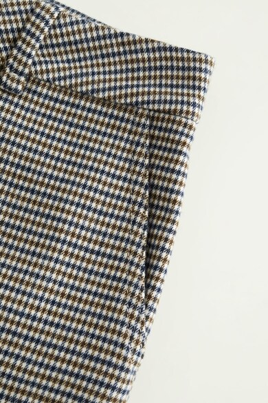 Mango Pantaloni cu imprimeu houndstooth Soldier Femei