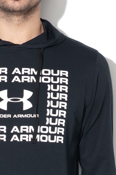 Under Armour Laza fazonú kapucnis edzőpulóver logós mintával férfi