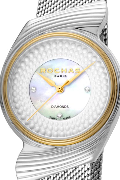 ROCHAS PARIS Ceas decorat cu 3 diamante Femei