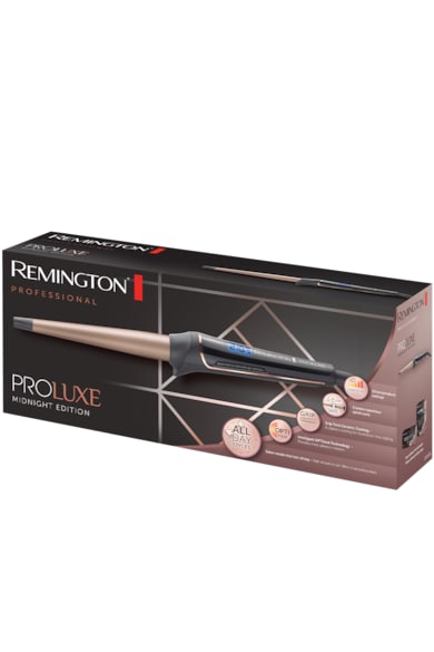 Remington Ondulator de par  CI91W1B Proluxe Midnight Edition , 210 grade, Invelis ceramic, Afisaj digital, Negru Femei