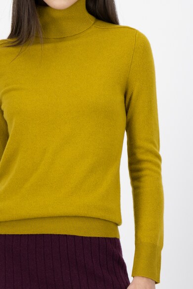 Stefanel Pulover tricotat fin, din casmir, cu guler inalt Femei
