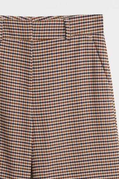 Mango Pantaloni culotte cu model houndstooth Bermu Femei