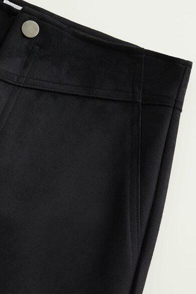 Mango Pantaloni crop skinny, de piele intoarsa ecologica Isabel Femei