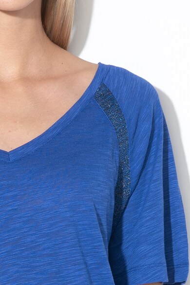 Sisley Tricou din amestec de modal, cu insertii de lurex Femei
