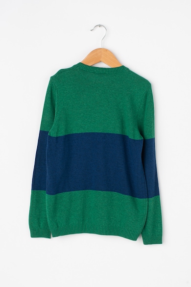 United Colors of Benetton Pulover din tricot fin cu model colorblock Baieti