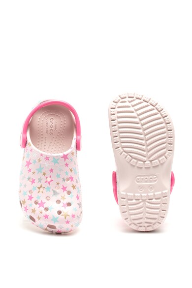 Crocs Saboti slingback cu imprimeu cu stele Classic Fete