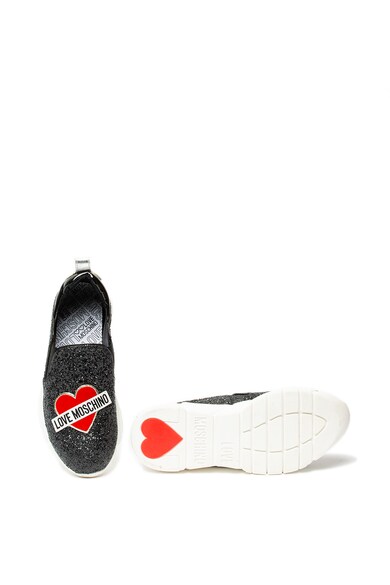 Love Moschino Bebújós cipő csillámos rátétekkel női