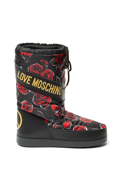 Love Moschino Apres Ski csizma virágmintával női