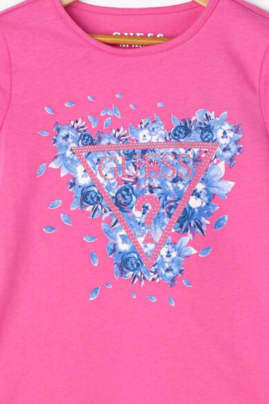 GUESS JEANS Флорална тениска с лого Момичета