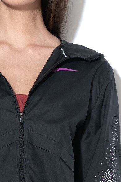 Nike Jacheta usoara impermeabila, cu imprimeu abstract, pentru alergare Femei