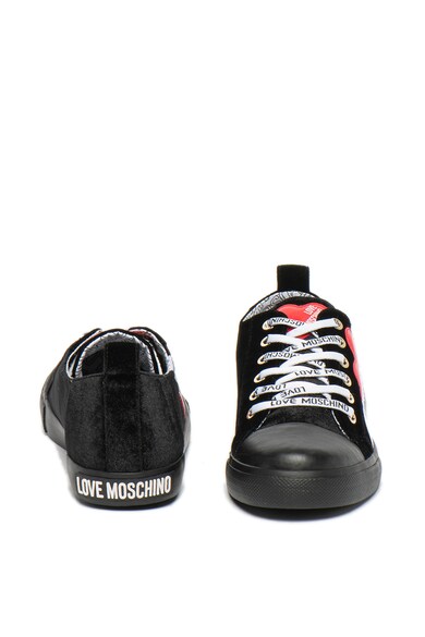 Love Moschino Bársonycipő dekoratív rátétekkel női