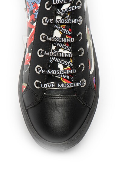 Love Moschino Bőr flatform sneaker női