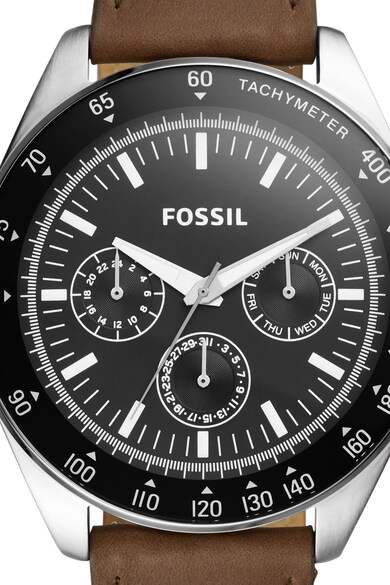 Fossil Ceas analog cu functii multiple si curea de piele Barbati