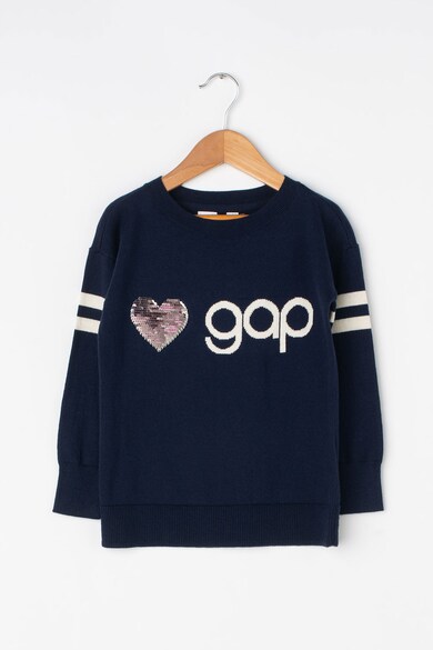 GAP Pulover cu logo si paiete reversibile Fete