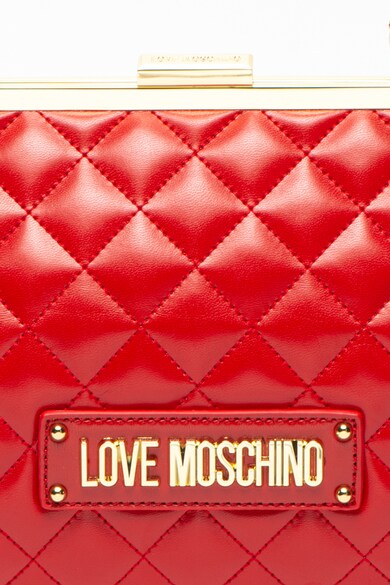 Love Moschino Капитонирана чанта от еко кожа с лого Жени