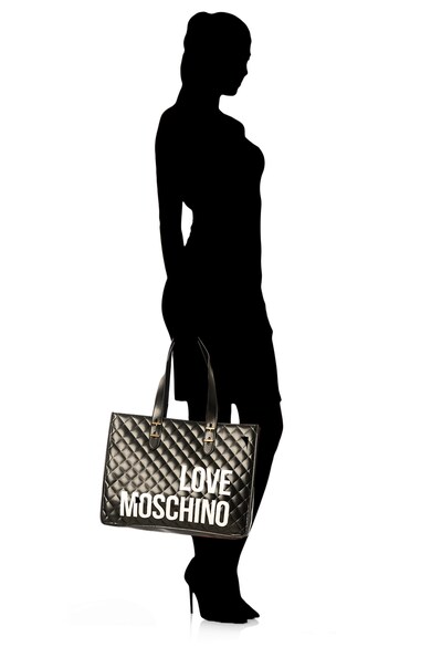 Love Moschino Капитонирана чанта от еко кожа с лого Жени