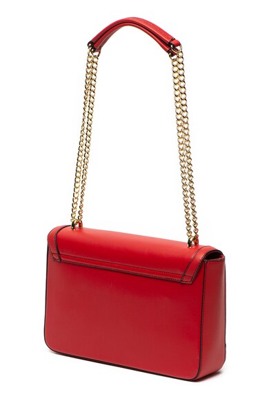 Love Moschino Geanta crossbody convertibila de piele, cu bareta din lant si aplicatii Femei