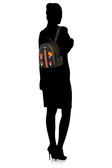 Love Moschino Műbőr hátizsák foltrátétekkel női