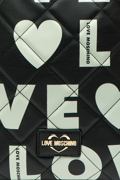 Love Moschino Rucsac de piele ecologica, matlasat, cu imprimeu logo Femei