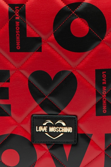 Love Moschino Rucsac de piele ecologica, matlasat, cu imprimeu logo Femei