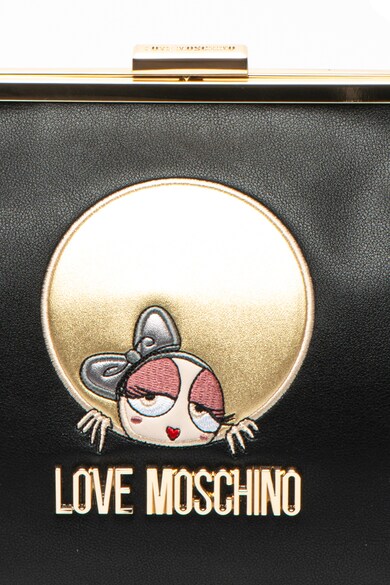 Love Moschino Geanta de piele ecologica, cu bareta pe umar si logo Femei