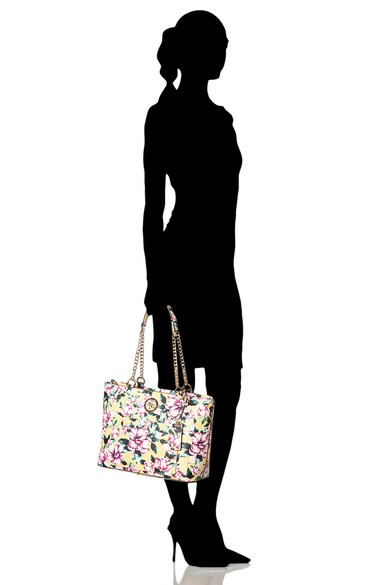 GUESS Geanta shopper de piele ecologica, cu imprimeu floral Landon Femei