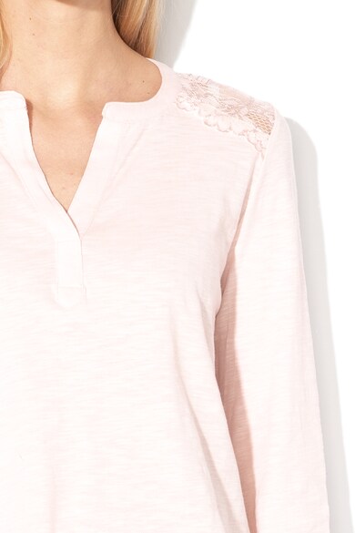 Vero Moda Bluza din bumbac organic, cu insertii din dantela Kathrine Femei