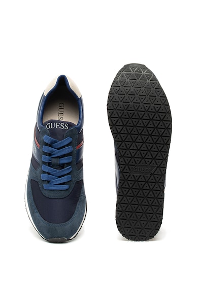 GUESS Pantofi sport cu garnituri de piele intoarsa, Bleumarin/Albastru indigo,, Barbati