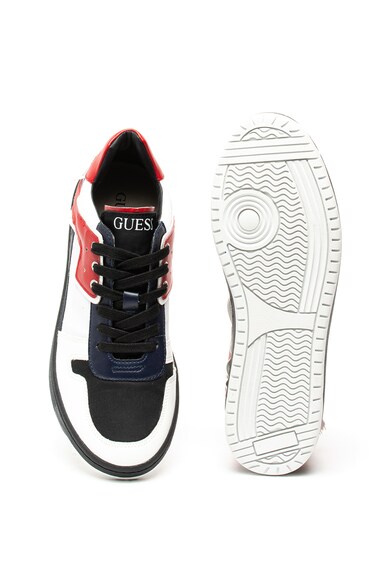 GUESS Pantofi sport cu insertii de piele ecologica Barbati