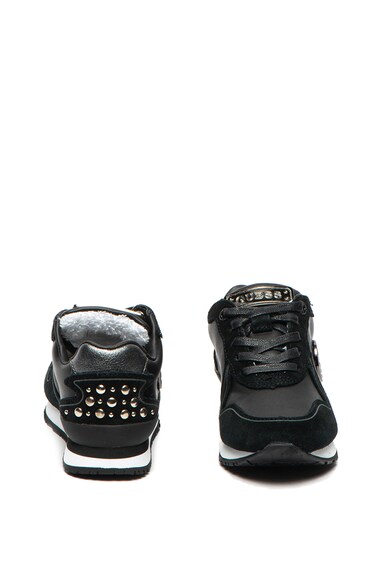 GUESS Pantofi sport cu insertii din piele si aplicatie logo metalica Fete
