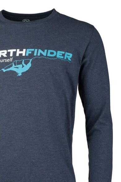 NORTHFINDER Bluza de bumbac, cu imprimeu logo Ronty Barbati