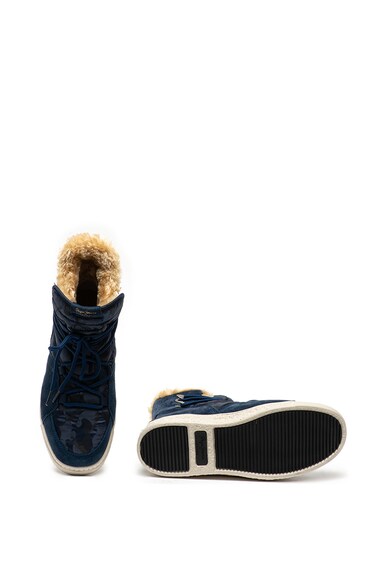 Pepe Jeans London Ghete de piele intoarsa cu insertii din material textil Roxy Fun Femei