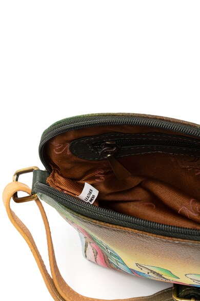 Niarvi Geanta crossbody de piele, pictata manual Femei